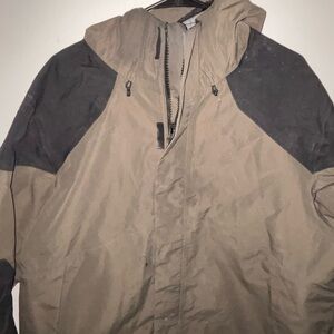 Dickies Men's Black and Tan Raincoat